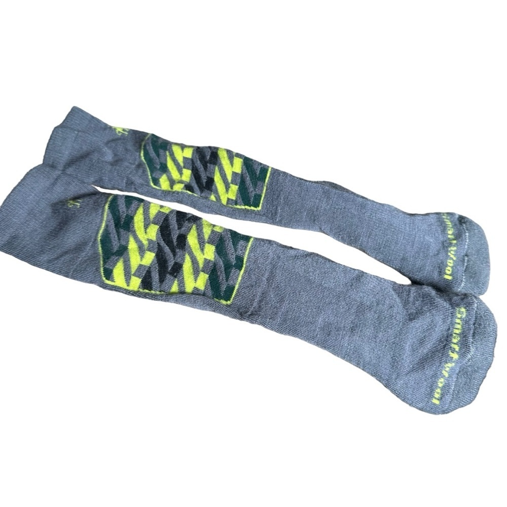 Smartwool Phd Ski Light Pattern Socks Gray Green - image 2